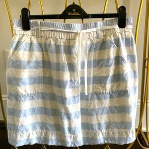 Ann Taylor Loft Linen Striped Skirt